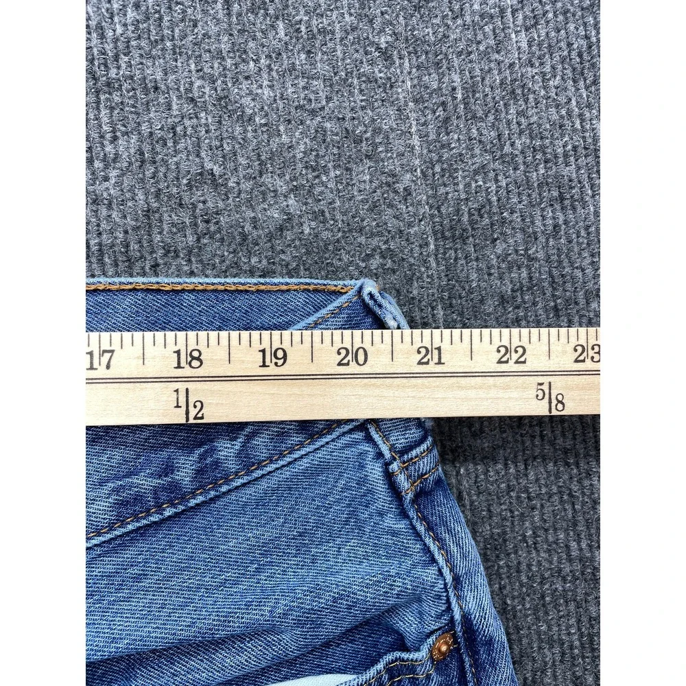 Levi's 501 Original Fit Jeans Mens W42 L30 Button Fly Straight Medium Wash Blue